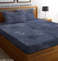 Fitted (Elastic) Cotton Double Bedsheet With 2 Pillow Covers