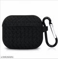 Silicone AirPods Pro 2 Cover Case with Hook | Stylish Protective Earbuds Cover | Soft Anti Scratch AirPods Case black