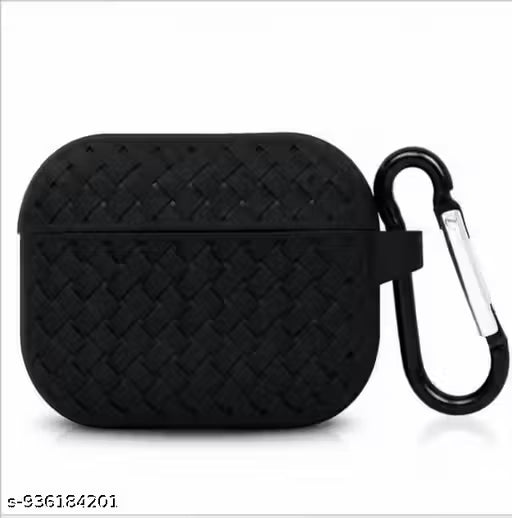 Silicone AirPods Pro 2 Cover Case with Hook | Stylish Protective Earbuds Cover | Soft Anti Scratch AirPods Case black