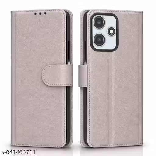 Cazero™ Shock Proof Flip Cover Back Case Cover for Redmi 12 5G | Redmi 12 4G | Poco M6 Pro 5G (Flexible | Leather Finish | Card Pockets Wallet & Stand | Chestnut