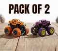 U G TRADERS Presents Mini Monster Trucks for Boys 3-7 Years | Durable Alloy & Non-Toxic Plastic Car Toys | Educational Toy Vehicles with Non-Slip Tires | Gift for Kids (Pack of 2, Multicolor)