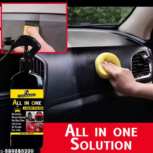 Chamkalo All In One Liquid Polish ,Car Polish , Dashboard Polish , Polish / Bike Polish , Interior Polish , High Gloss ,Long Lasting ,Spray Polish (250 ml)