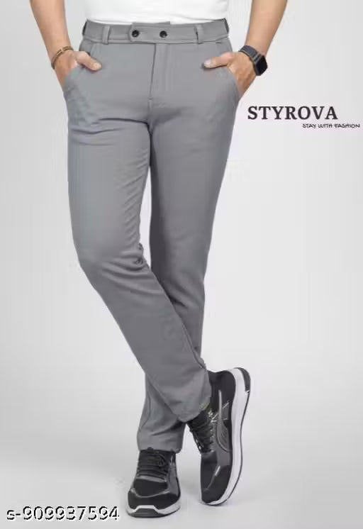 Men Trousers Stylish Trousers | Soft Lycra Blend Trousers | Mens & Boys Trousers | Casual Wear Trousers