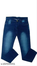 FANG JEANS Men's Dyed/Washed Dark Blue Jeans