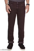 Just Black Men's Straight Brown Jeans