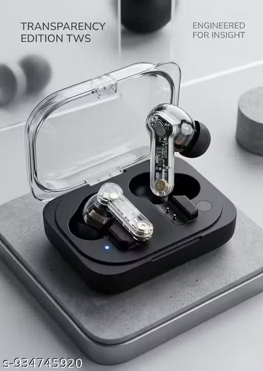 High colite transperant earbuds with 24hrs play time