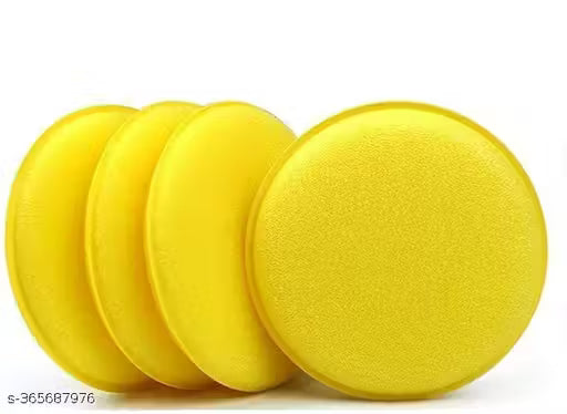 ShopiMoz Pack Of 4 Soft Car Wax Pad /Clean Wax Sponge Used for Detailing Polish for Bike and Car