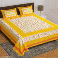 100% Cotton Jaipuri Double Bedsheet with 2 Pillow Cover Single Bedsheet come with 1 Pillow Cover