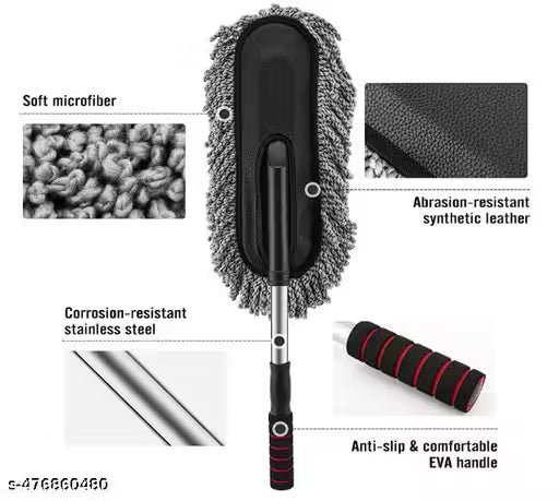 1pc Detachable And Washable Telescopic Car Duster Brush For Cleaning Car
