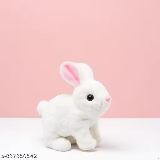 Walking Bunny Toy with Sounds, Jumping Rabbit Wiggling Ears, Twitching Mouth and Nose, Educational Interactive Bunny Rabbit Toy for Baby Kids