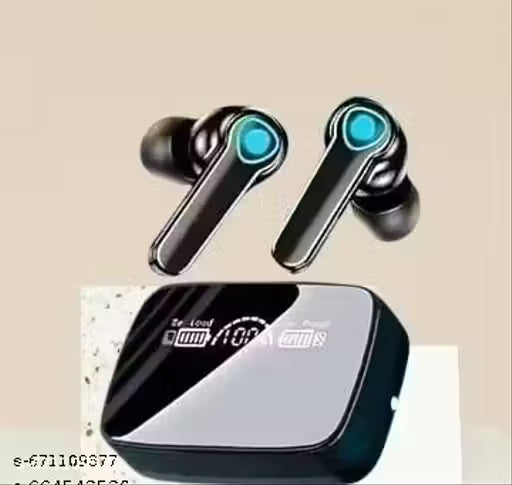 M19 Latest New Trending HD LED Display Earphone Sports Waterproof Stereo Bluetooth Headset (Black, True Wireless Earbuds Airpod Earphone Bluetooth