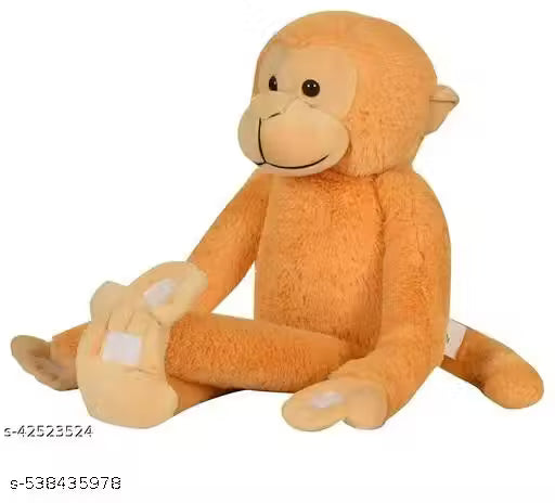 Plush Stuffed Animal Cute Butter Yellow Hanging Monkey Soft Toy | Cute Brown Hanging Monkey Soft Toy for Boy/Girls/Kids | Stuffed Plush Animal | Cute Plush Stuffed Glitter Eye Monkey Soft Toy