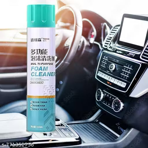 Multipurpose Foam Cleaner Spray for Car Interior Sofa Shoes Kitchen Cleaning White Foam Stain Remover Deep Cleaning Spray for Leather
