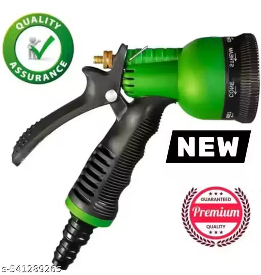Adjustable Water Spray Nozzle Gardening Cleaning Spray Gun 8 pattern 0 L Hose-end Sprayer (Pack of 1).For vehicle & cleaning Garden Lawn,
