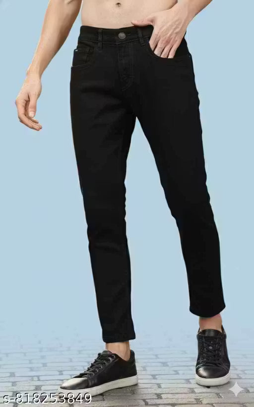 Men’s Classic Black Denim Jeans