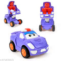 RM Toys Cartoon Car With Robot Function Toy for Small Kids with Friction Function, Best Toy for Boys and Girls Pack of 1(Multicolour)