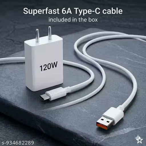 Super Fast 120W Charger Combo with Type-C Cable