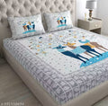 Rajasthani 100% Jaipuri Cotton Queen Size Double Bedsheet With 2 Pillow Covers