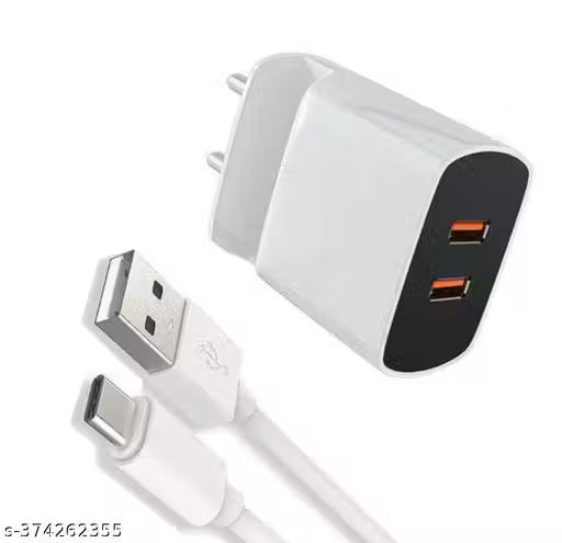 Multiport Mobile Dual USB Fast Charger with Inbuilt Mobile Stand