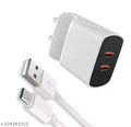 Multiport Mobile Dual USB Fast Charger with Inbuilt Mobile Stand
