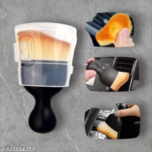 Brush Mini Car Cleaning Brush with Handle and Dust Cover Car AC Vent Cleaner Dashboard Cleaner Accessories for Detailing Brush Multipurpose Gadget Cleaner Car Duster Brush (Small) (1pcs)