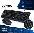 Universal Wired Keyboard and Mouse Combo – USB Plug-and-Play, Full-Sized Ergonomic Keyboard with Precision Optical Mouse for Desktop, Laptop, and PC