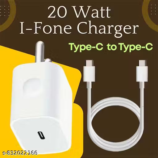 20 Watt Quick Charger, Compatible with I-Fone, 20 Watt I-Fone Charger, Type-C to Type-C Cable for I-Fone and other I-OS Devices