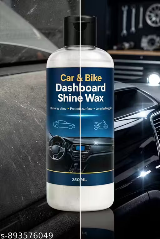 Car dashbord Polish Wax for Instant Shine & Showroom Finish(WHITE 250ML)