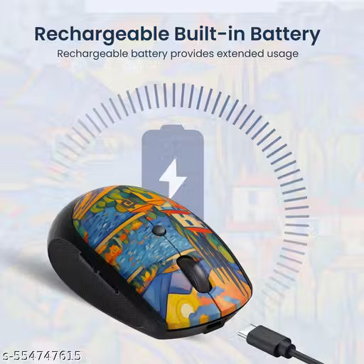 Portronics Toad III Plus Rechargeable Bluetooth Mouse with Bluetooth & 2.4 GHz Wireless Connectivity,