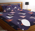 Double bed fitted bedsheet with two pillow covers