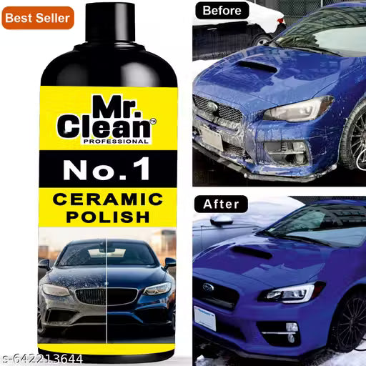Mr. Clean PROFESSIONAL Car Ceramic Polish | Advanced Ceramic Protection & High-Gloss Shine | Hydrophobic Coating, Scratch Resistance & Long-Lasting Finish for All Car Paint Types