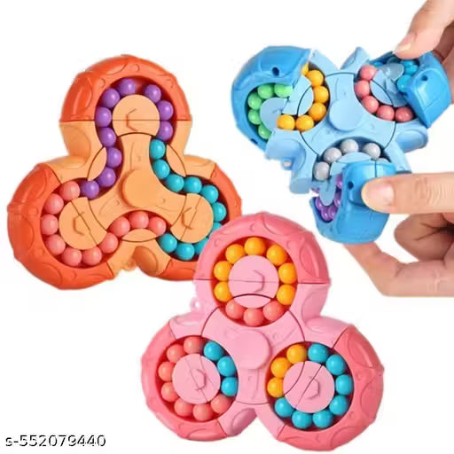 Educational Bean Puzzle for Toddlers | Montessori Spinner Toy with Multi-Color Beads for Learning Fun