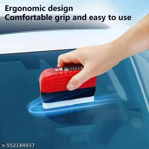 Car Glass Oil Film Cleaning Brush Automotive Glass Cleaning Tool with Hydrophobic Coating Cleaner for Windshield, Improves Clarity and Visibility, Removing Oil Film, Dirt, Grime