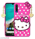 Fastship Rubber Kitty with Hello soft Latkan Case Back Cove for M_i A3 - Dark Pink