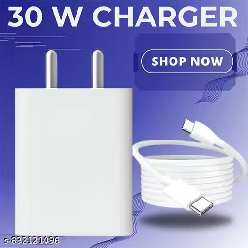 30-Watt Charger Compatible with Go-g-l-e Phones; Supports Fast Charge Specially for Go-g-l-e Devices with C to C Type Cable