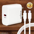 Eकlota Type-C Wall Charger 20W with Strong Braided Type-C Cable | Universal USB-C Fast Charger for Samsg, iPhne, OnPlus, Reame, Opo, Xami, Vvo, Gogle Pixel & Tablets
