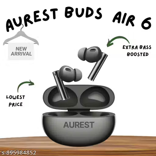 Buds Air 6 Wireless TWS Bluetooth Ear buds | High-Quality Sound | Long Battery Life | Touch Control Ear buds