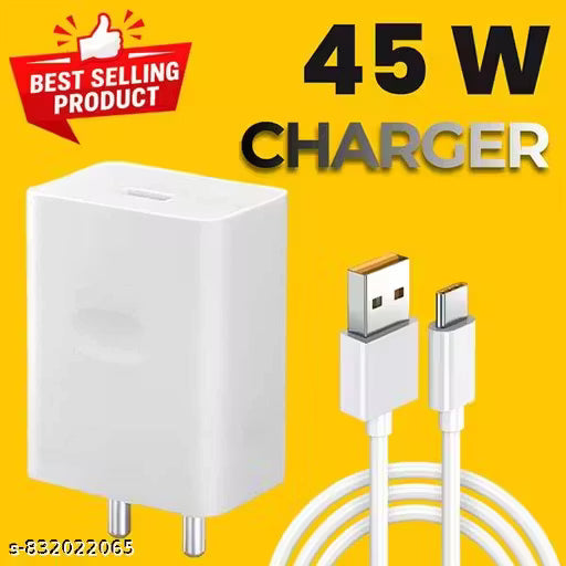 45 Watt Fast Charger, 3A Powerr Adapter, 45 Watt Charger, 45 Watt Powerr Adapter, Wall Fast Charging Mobile Charger