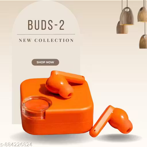 Buds 2 48 Db Hybrid Anc, 13mm Driver Ultra Bass Technology 2.0, 55 Hrs Playtime Bluetooth v5.2 (Orange)