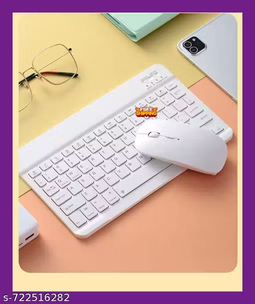 SKYVILLA™ Slim Wireless Keyboard & Mouse Combo | Ultra-Thin Silent Keyboard with Ergonomic Mouse for Laptop, PC & Tablet
