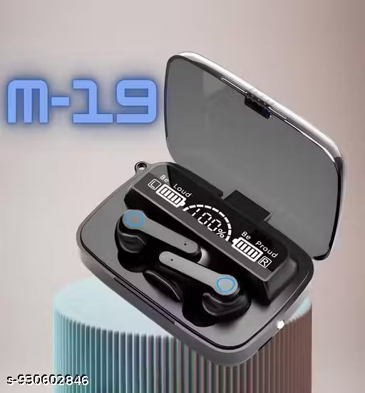 Wireless Bluetooth Earbuds with Charging Case | TWS ENC Earbuds | Type-C Fast Charging | Touch Control | Deep Bass Stereo Sound | Long Battery Backup Earphones (Black)