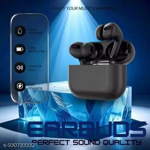 Meesho Top seling Buds airpodds Copy buds music time 43hrs True Wireless In-Ear Buds Bluetooth (Blue, True Wireless)