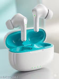 Earbuds Touch Sensor Wireless Bluetooth TWS Connectivity for Android iOS Devices Bluetooth Gaming (Glossy White, True Wireless)