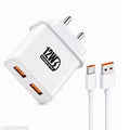 SIYA GADGETS 12W Fast Charging USB Wall Charger with Dual USB Ports & Micro USB Cable | Compact Travel Adapter for Android Smartphones, Tablets & Accessories (White)