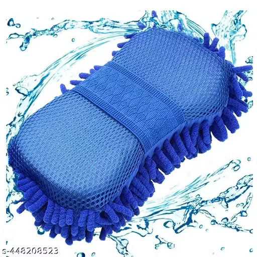 Tapixaa Multipurpose Car Sponge Car Cleaning Scratch Free | Duster | Car Cleaning Accessories | Microfiber | Brushes | Brush | Ultra Soft | Single Sided (Pack of 1)