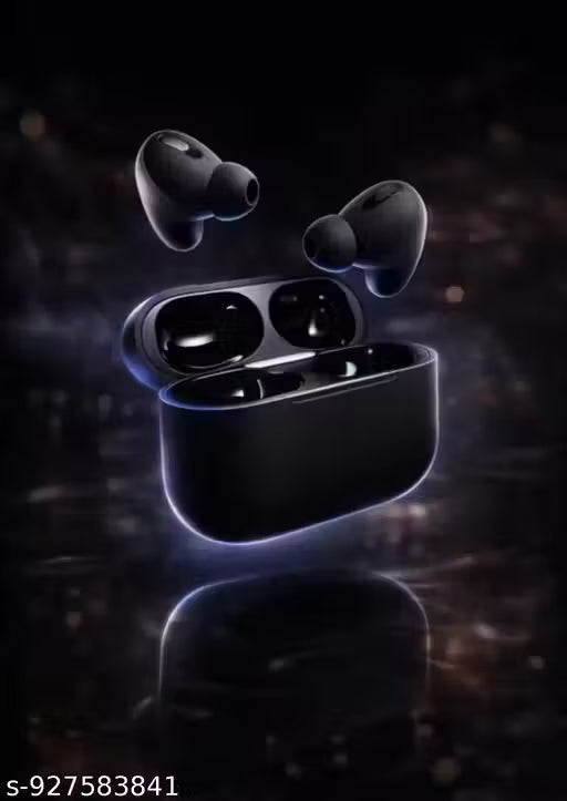 Black TWS Wireless Earbuds Bluetooth Headphones with Ear Tips, Charging Case, Touch Control, HD Sound Quality, Deep Bass, Reduction Mic, Fast Bluetooth Connectivity,