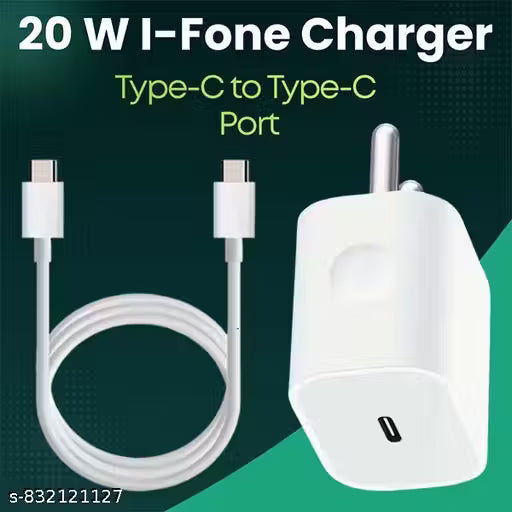 20 Watt Quick Charger, Compatible with I-Fone, 20 Watt I-Fone Charger, Type-C to Type-C Cable for I-fone and other I-OS Devices
