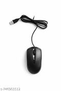 Wired USB Optical Mouse 1000 DPI | Ergonomic Design | Plug & Play | Black