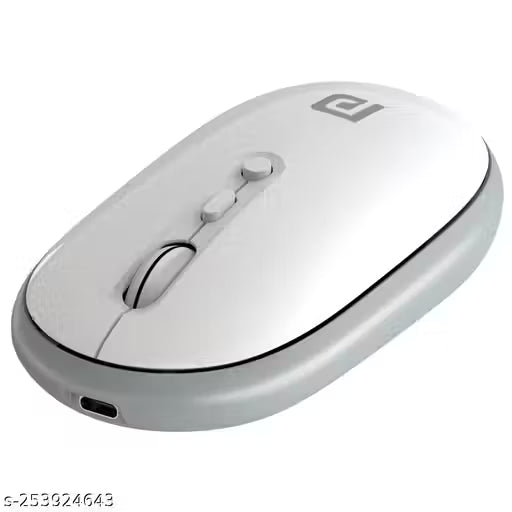 Portronics Toad II Wireless Optical Mouse with Dual Connectivity 2.4 Ghz & Bluetooth 5.0, Rechargeable Battery,