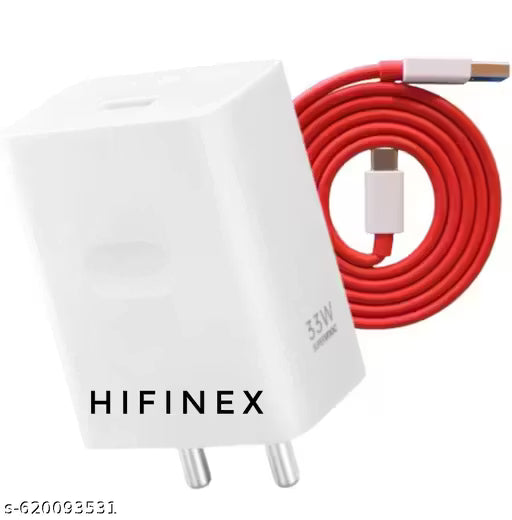 65W SuperVOOC Fast Charging Compatible for OnePIus Charging USB Type C Charger. (Adapter & Cable)